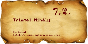 Trimmel Mihály névjegykártya