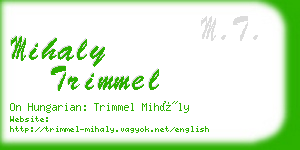 mihaly trimmel business card